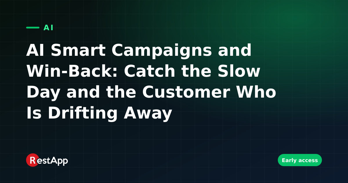 AI Smart Campaigns and Win-Back: Catch the Slow Day and the Customer Who Is Drifting Away