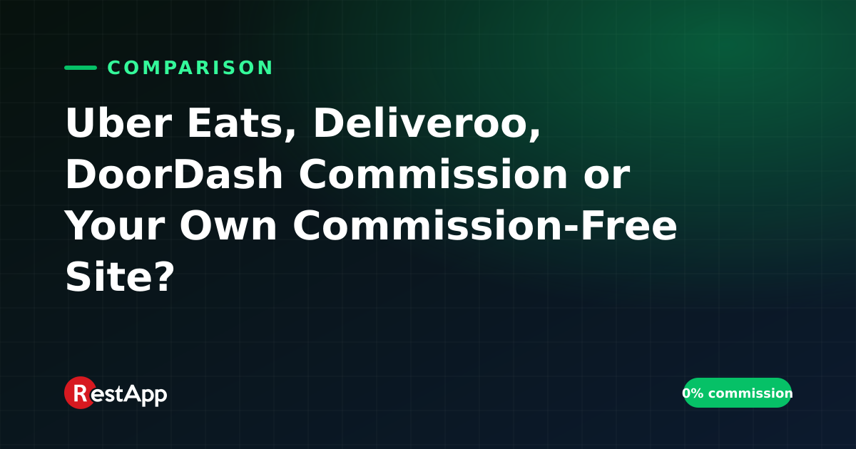 Uber Eats, Deliveroo, DoorDash Commission or Your Own Commission-Free Site?