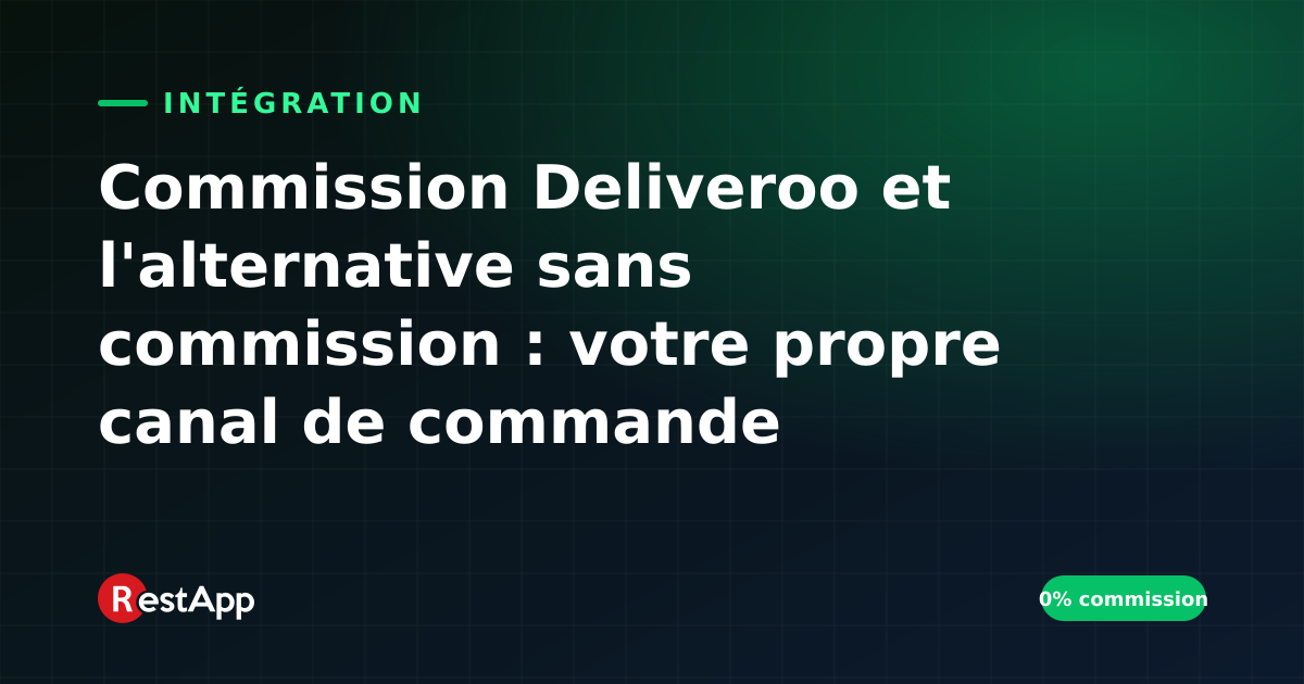 Commission Deliveroo et l'alternative sans commission : votre propre canal de commande