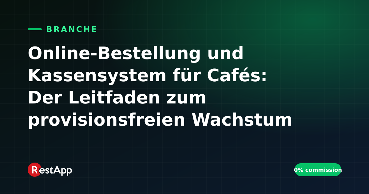 Online-Bestellung und Kassensystem für Cafés: Der Leitfaden zum provisionsfreien Wachstum