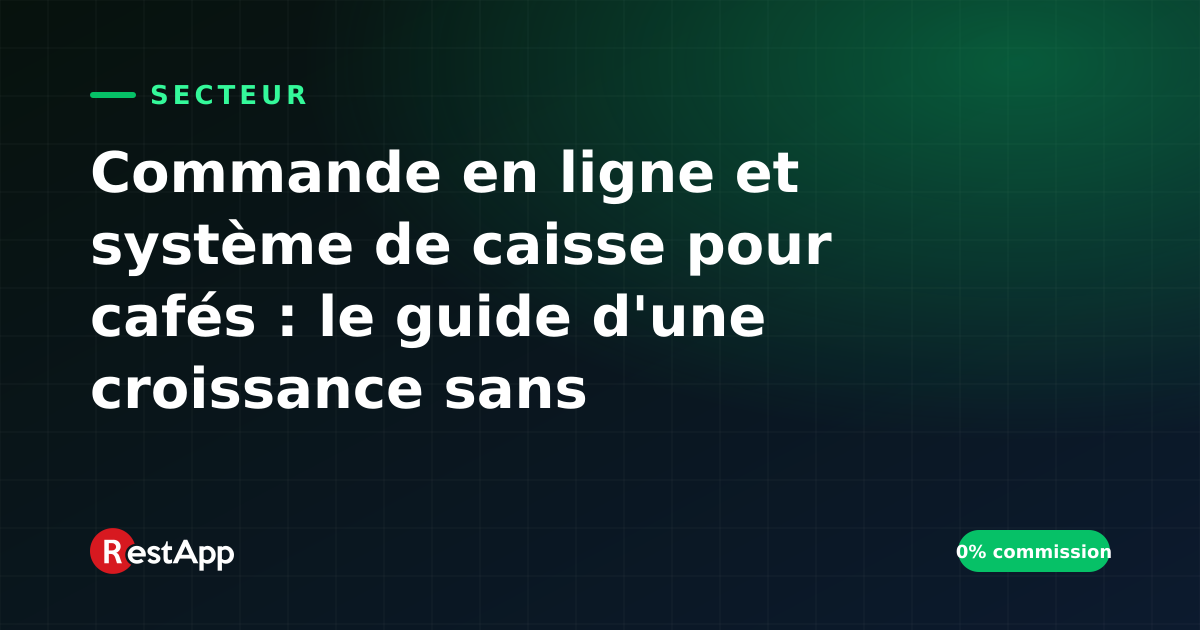 Commande en ligne et système de caisse pour cafés : le guide d'une croissance sans commission