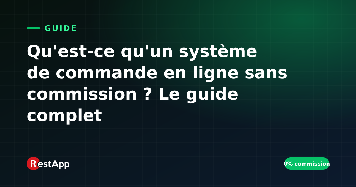 Qu'est-ce qu'un système de commande en ligne sans commission ? Le guide complet
