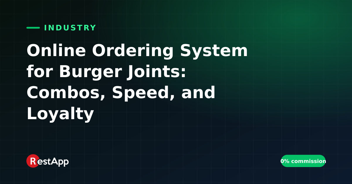 Online Ordering System for Burger Joints: Combos, Speed, and Loyalty