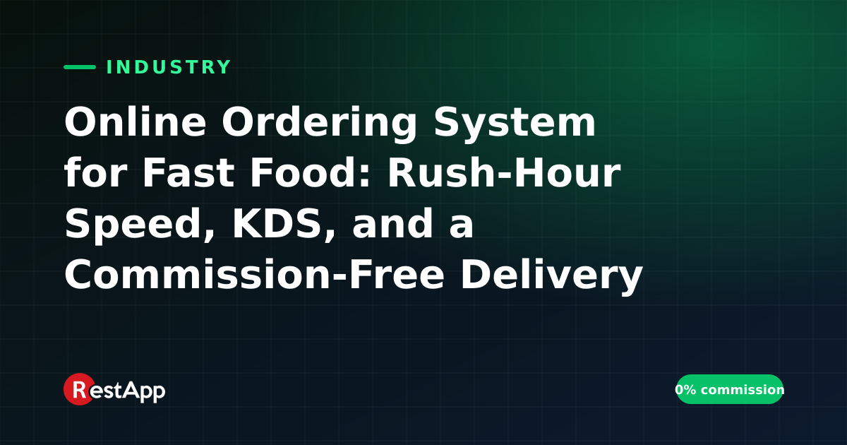 Online Ordering System for Fast Food: Rush-Hour Speed, KDS, and a Commission-Free Delivery Channel