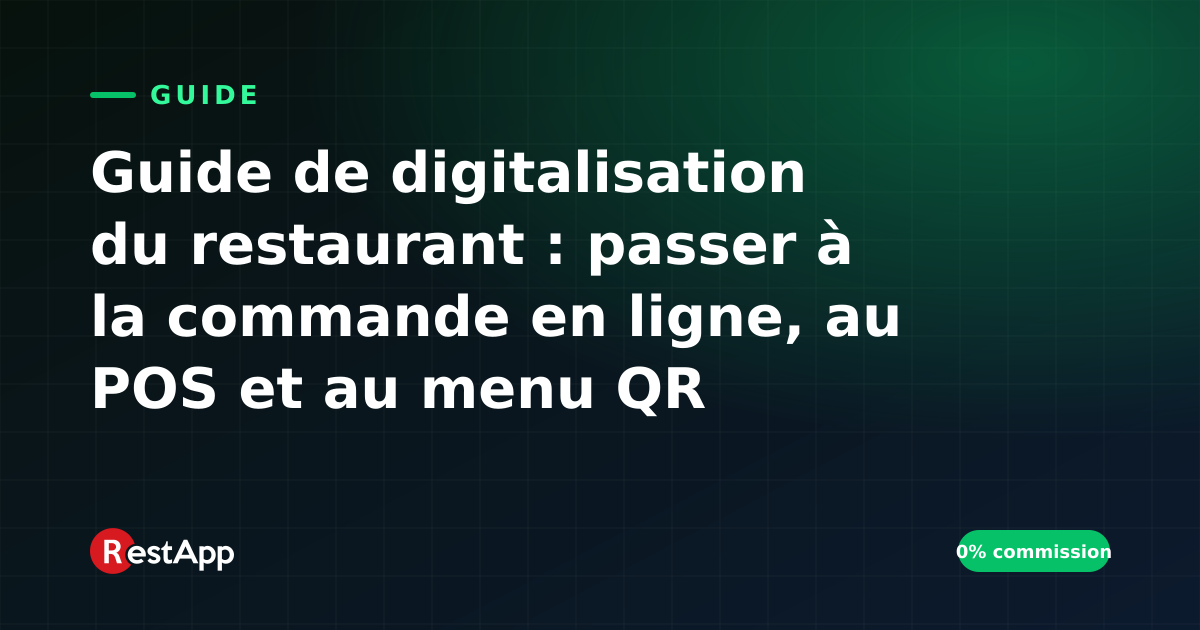 Guide de digitalisation du restaurant : passer à la commande en ligne, au POS et au menu QR