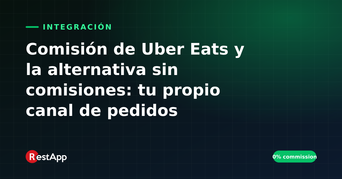 Comisión de Uber Eats y la alternativa sin comisiones: tu propio canal de pedidos