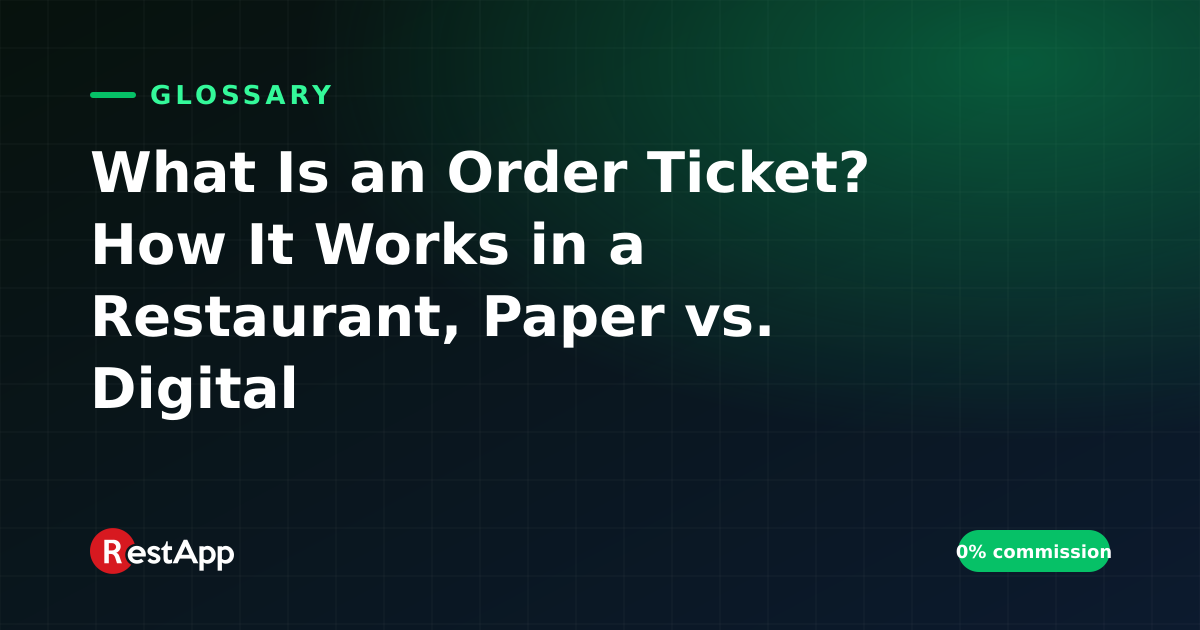 What Is an Order Ticket? How It Works in a Restaurant, Paper vs. Digital