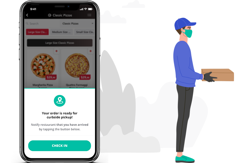 Receive curbside orders from your customers