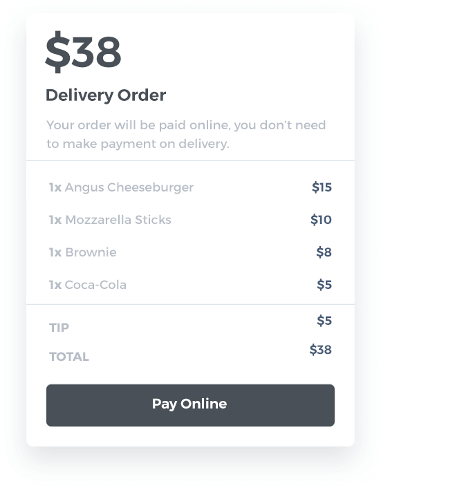 Online payment receipt