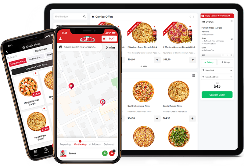 You can take orders with different methods