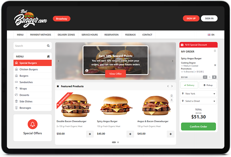 Online Ordering